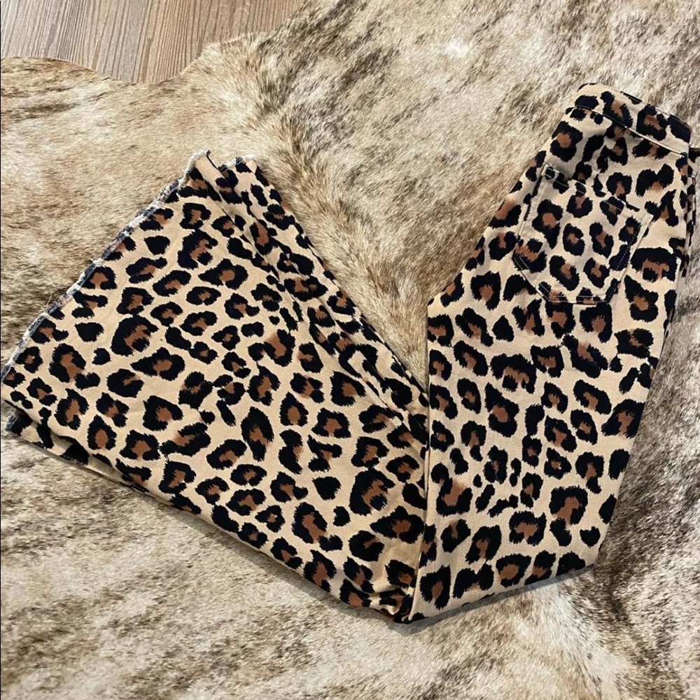 Cheetah Print Denim Bells